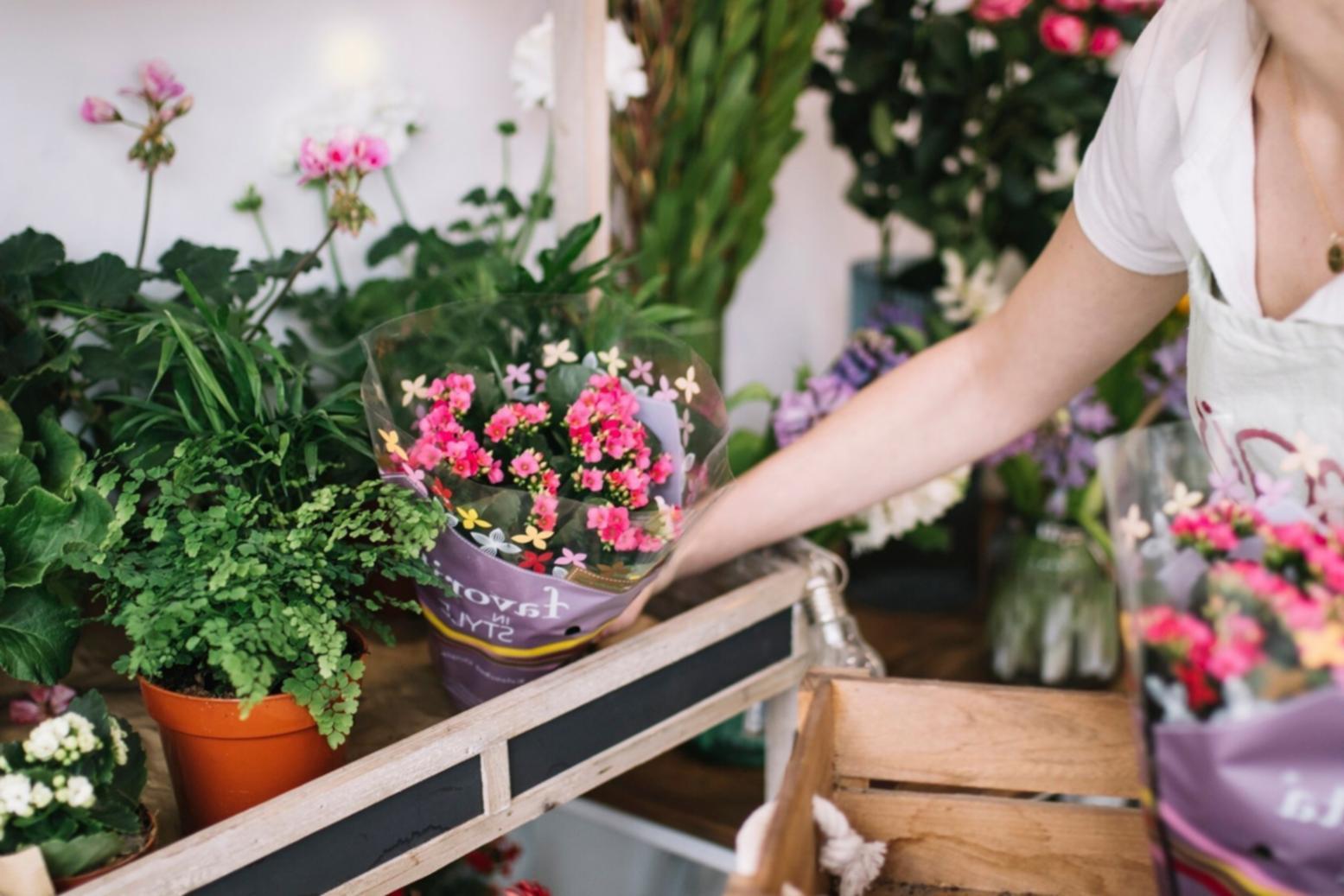Professional floristry workspace